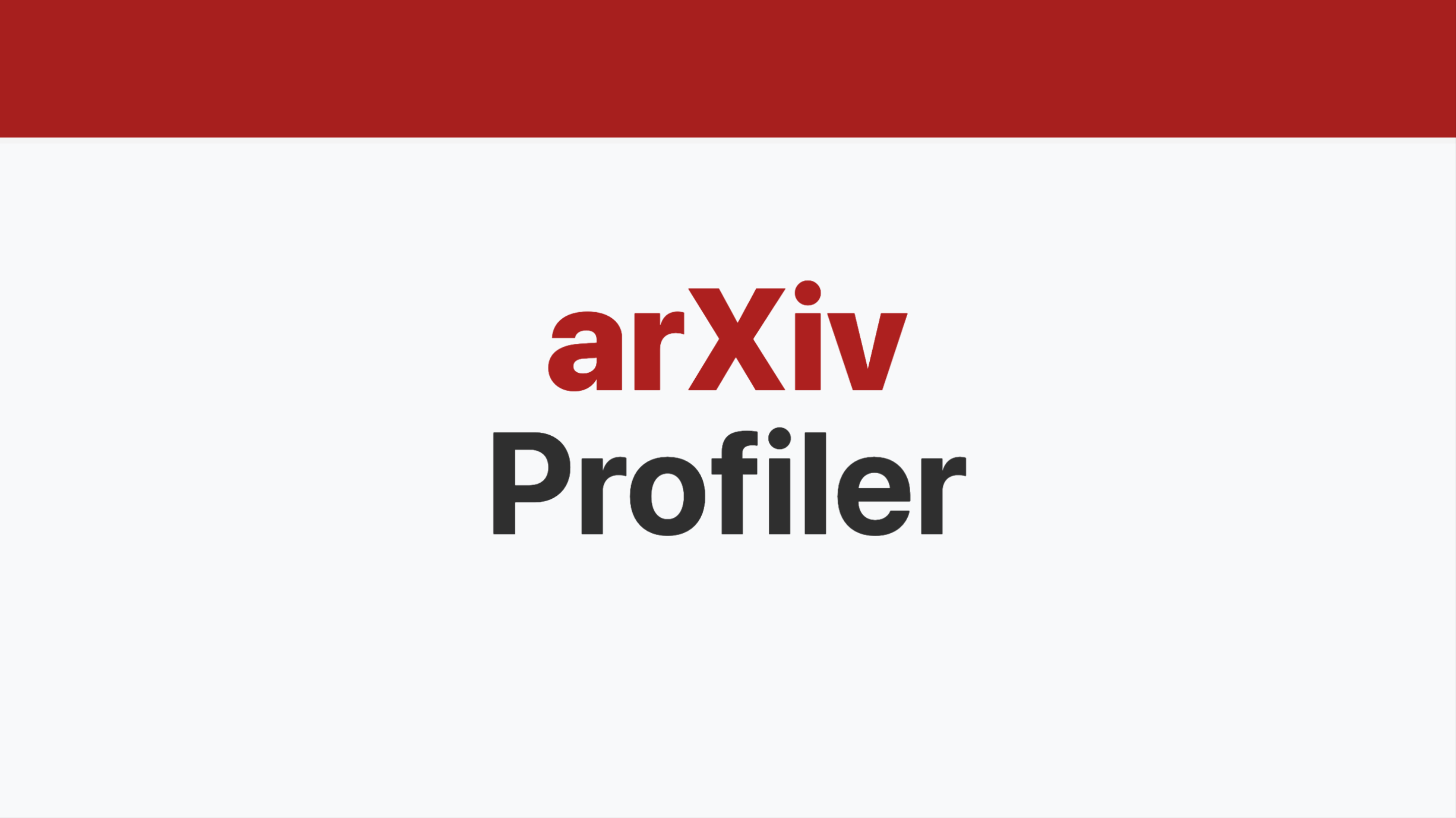 arXivProfiler